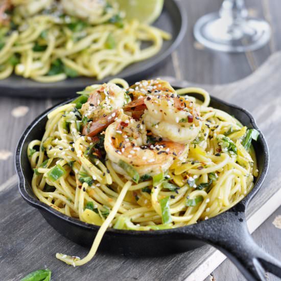 Pasta with Scampi, Lime and Saffron