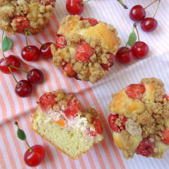 Tart Cherry Cream Cheese Muffins