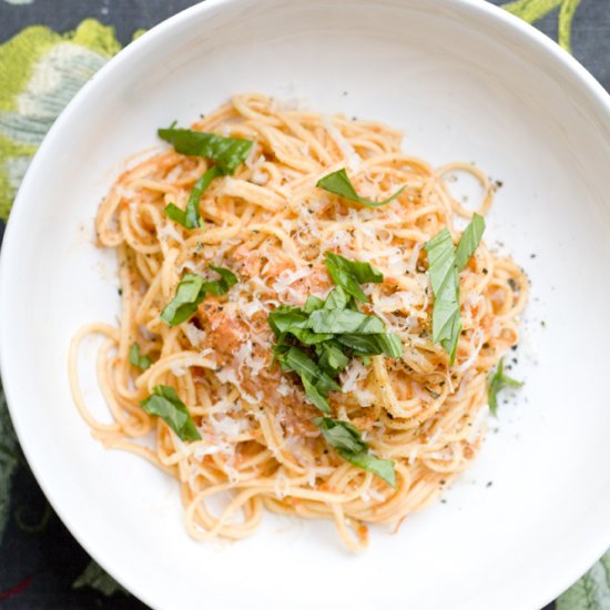 Spaghetti with Romesco Sauce