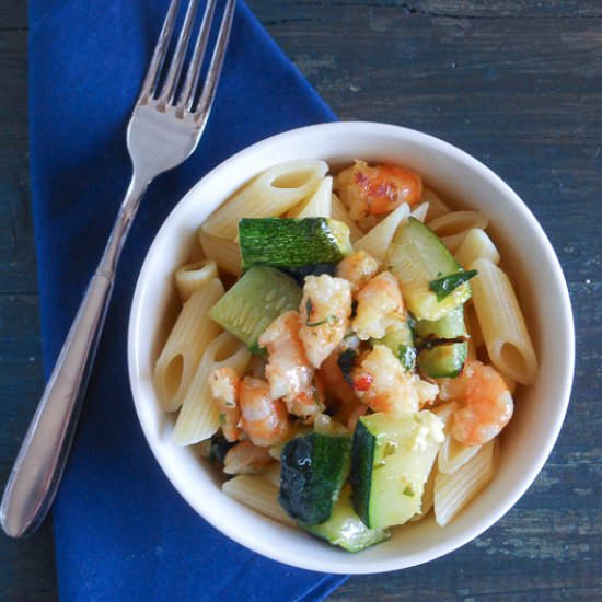 Zucchini and Shrimp Pasta