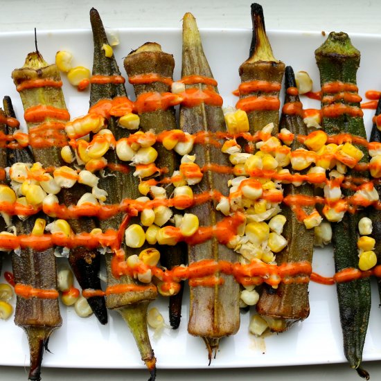 Okra, Corn & Smoked Paprika Mayo