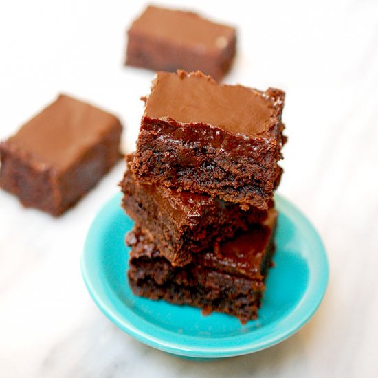 Dark Chocolate Frosted Brownies