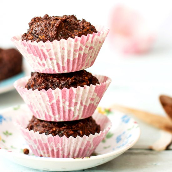 Chocolate Zucchini Coconut Muffins