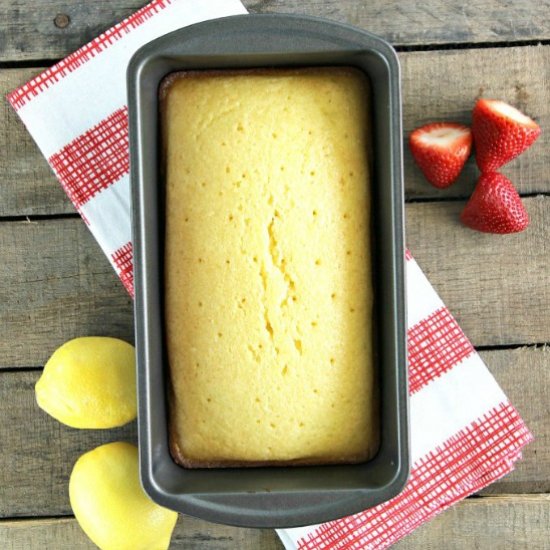 Lemon Pound Cake with Strawberries