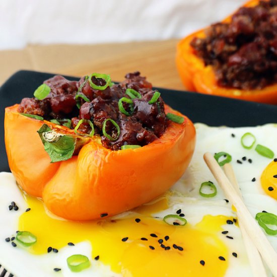 Korean BBQ Beef Stuffed Bell Pepper