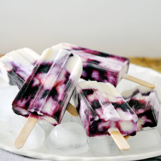 Blueberry Breakfast Popsicles