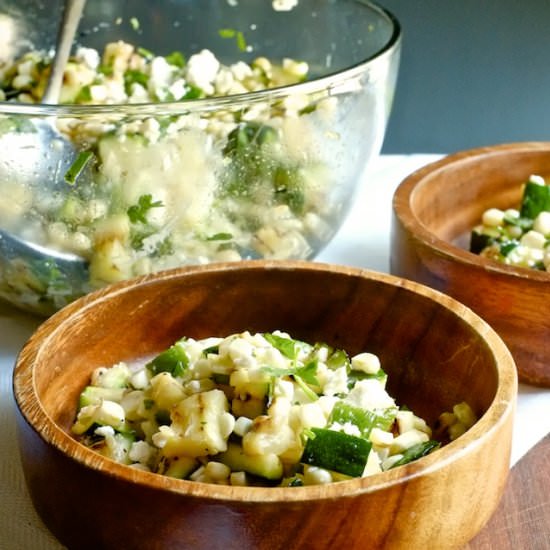 Grilled Corn and Zucchini Salad