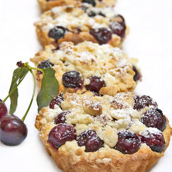 Morello Cherry Tarts with Crumble