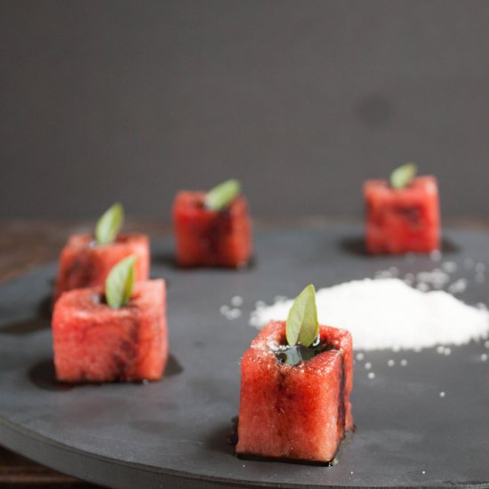 Watermelon and reduced balsamic