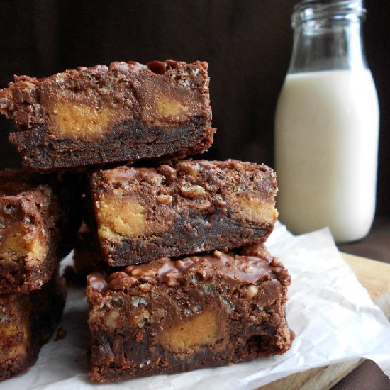 PB Cup Crack Brownies