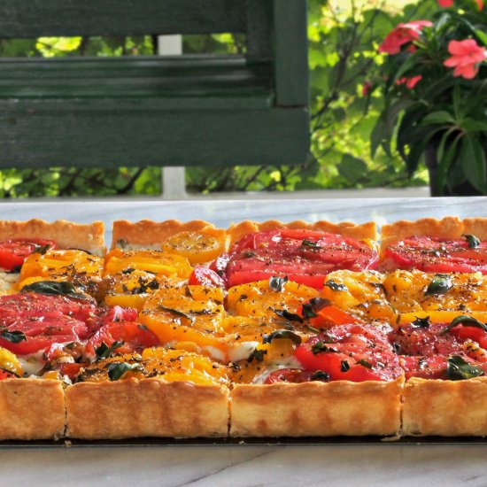 Tomato Tart with Mascarpone & Basil