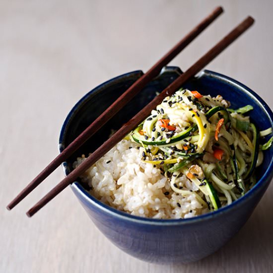 Zucchini Ginger Brown Rice