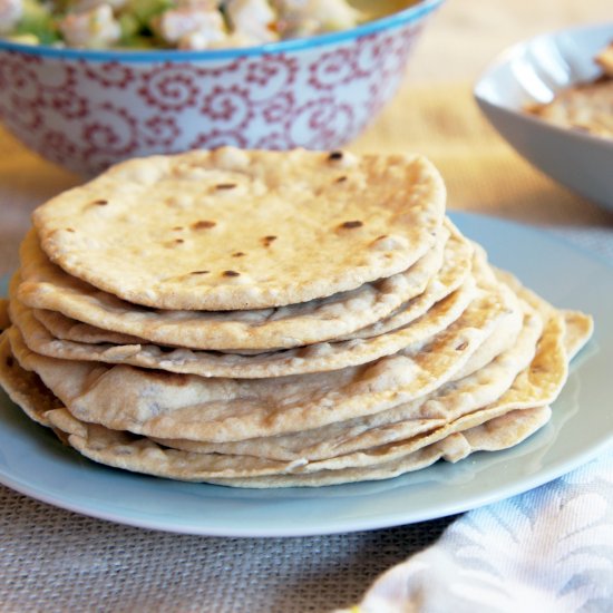 Whole Wheat Flax Seed Tortillas