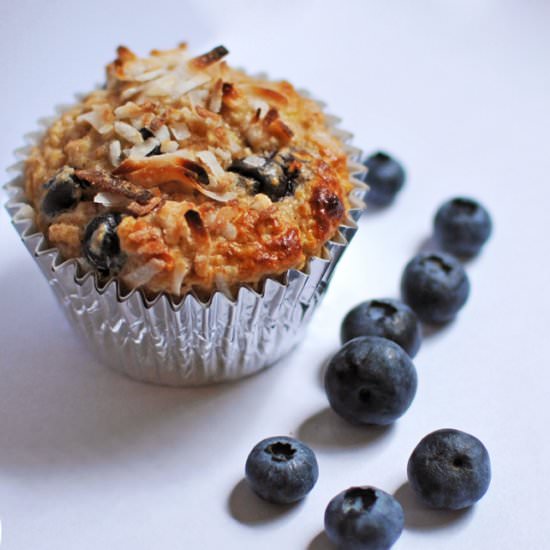 Blueberry Banana Protein Muffins