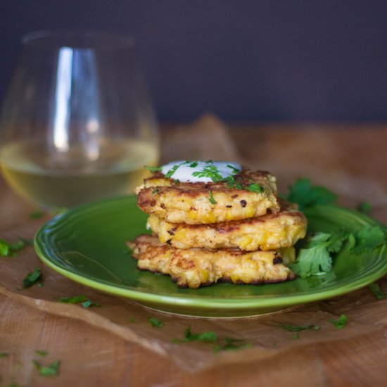 Corn and Smoked Fish Fritters