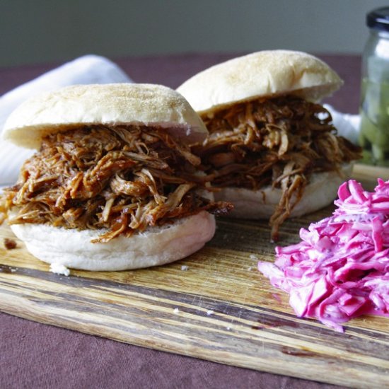 BBQ Pulled Pork with Beetroot Slaw