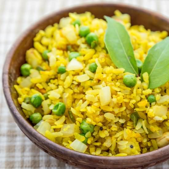 Potato & Peas Poha