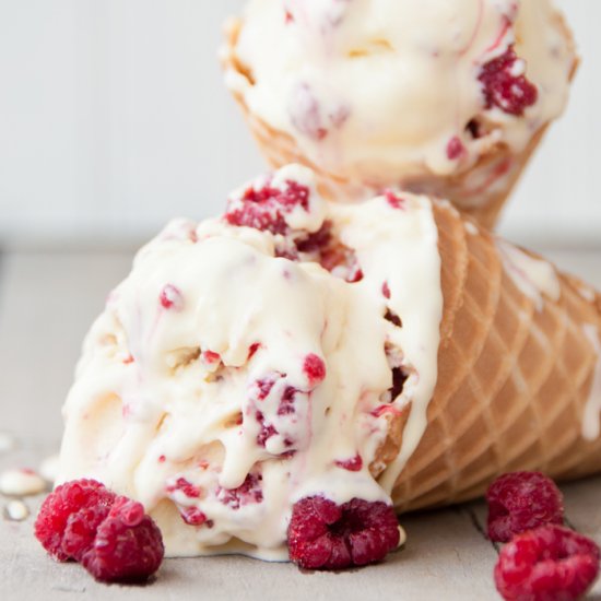 Raspberry and Lime Ice Cream