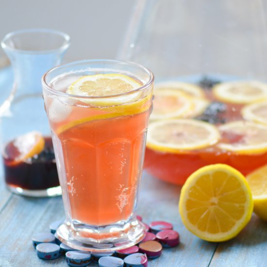 Sparkling Hibiscus Lemonade