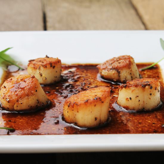 Seared Hokkaido Scallops Balsamic