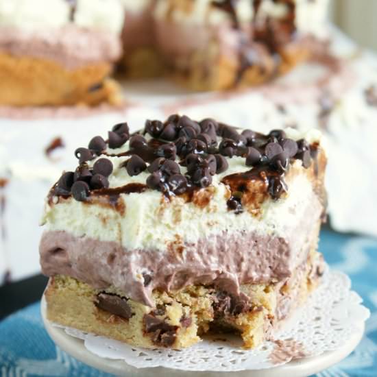 Chocolate Chip Cookie Cream Pie