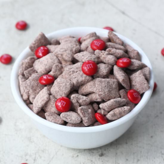 Red Velvet Puppy Chow