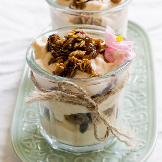 Granola and Pumpkin Yogurt Parfaits