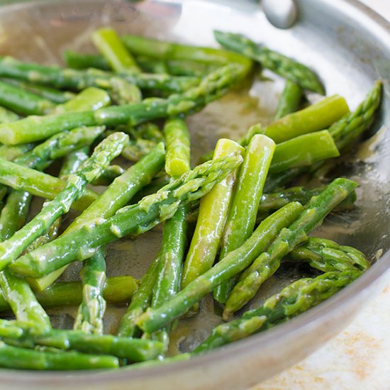 Maple Mustard Sauteed Asparagus