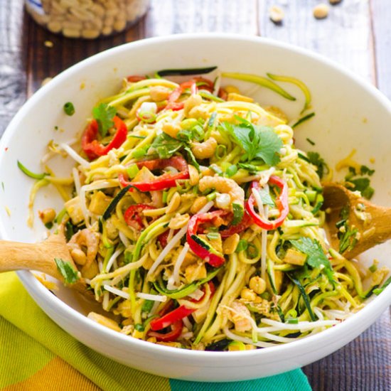 Pad Thai Zucchini Noodle Salad