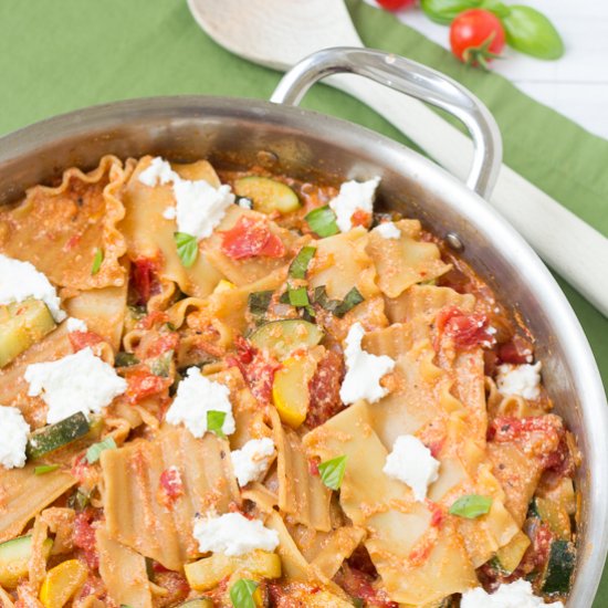 Summer Vegetable Skillet Lasagna