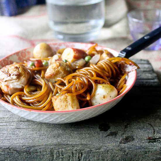 Stir fried Spaghetti