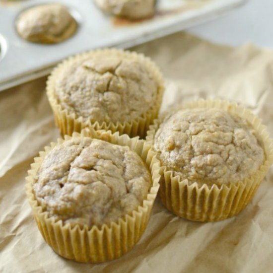 Whole Wheat Banana Bread Muffins