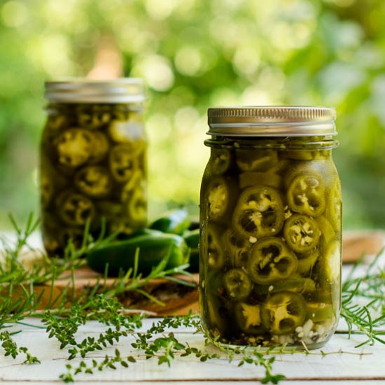 Pickled Jalapenos with Herbs