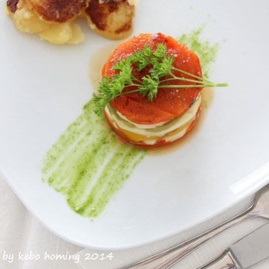 Sweetpepper-cheese-tart (in german)