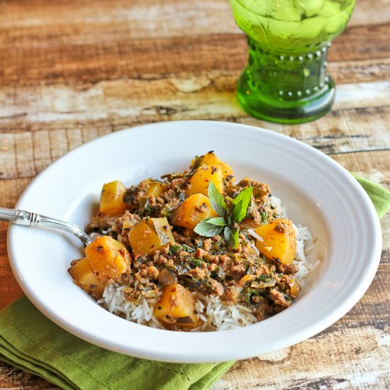 Pineapple Beef Kheema with Kale