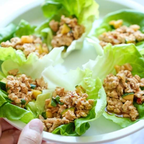 Kung Pao Chicken Lettuce Wraps