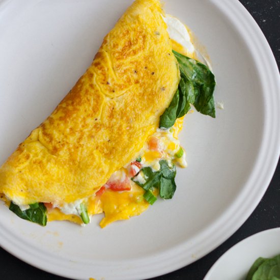 Spinach and Goat Cheese Omelet