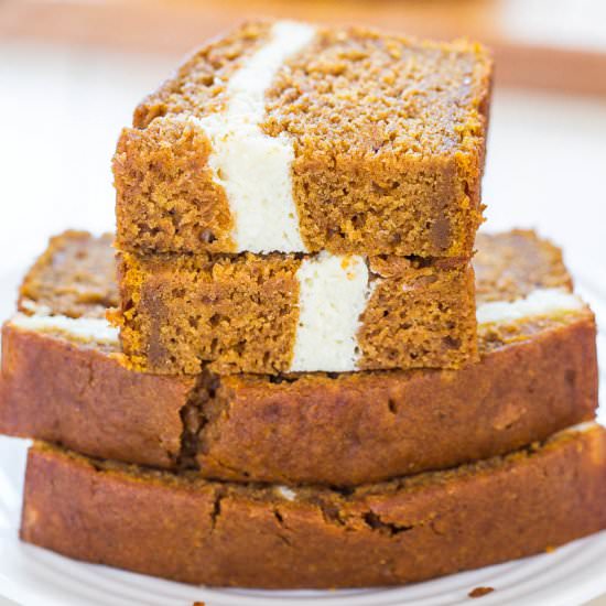 Cream Cheese-Filled Pumpkin Bread