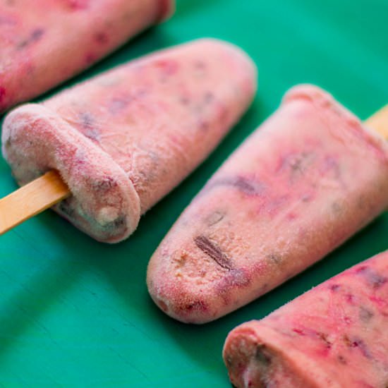 Cherry Garcia Popsicles