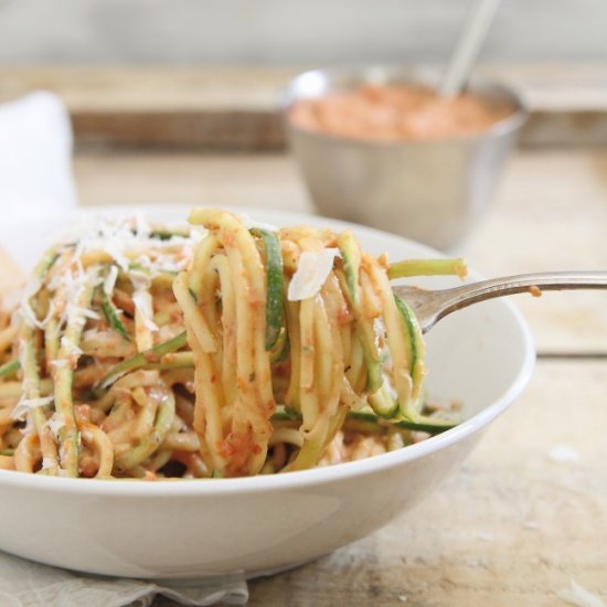 Zucchini Noodles with Tomato Sauce