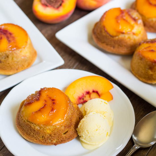 Peach Upside Down Mini Cakes