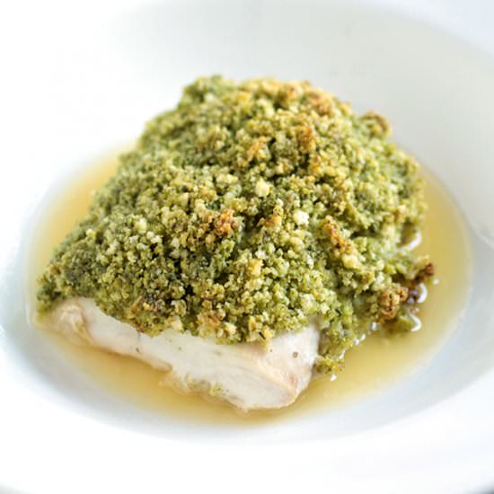 Pesto Crusted Mahi Mahi