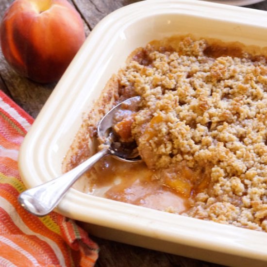 Easy Peach Crisp (Vegan, Paleo)