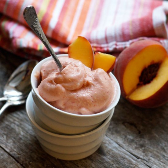 Instant Peach Ice Cream (Vegan)