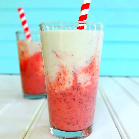 Strawberry Coconut Swirl Shake