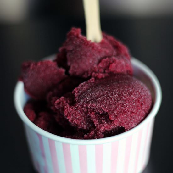 Boozy Blueberry Sorbet