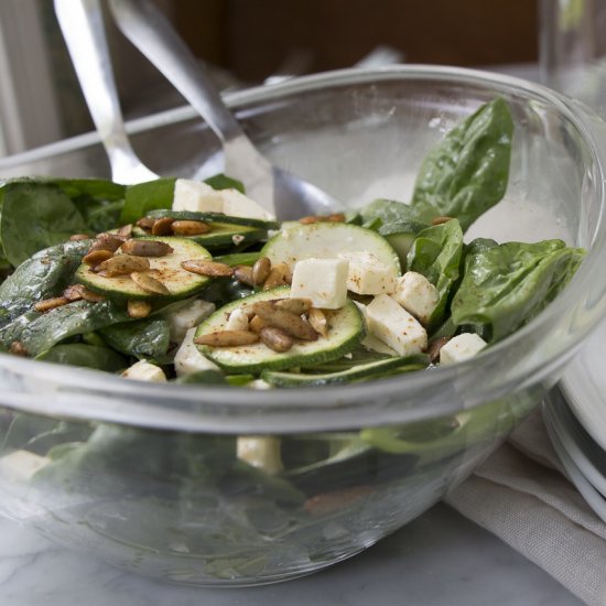 Spinach and Zucchini Salad