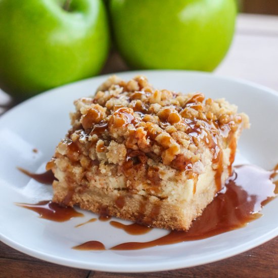 Caramel Apple Cheesecake Bars