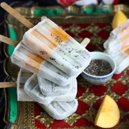 Chia Seed Nectarine Popsicles