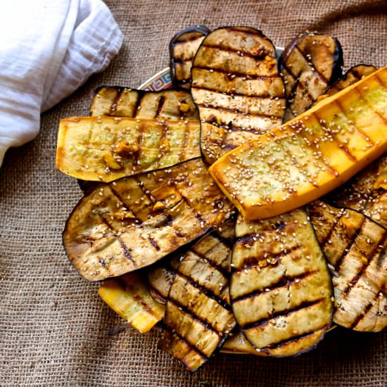 Ginger Sesame Grilled Eggplant